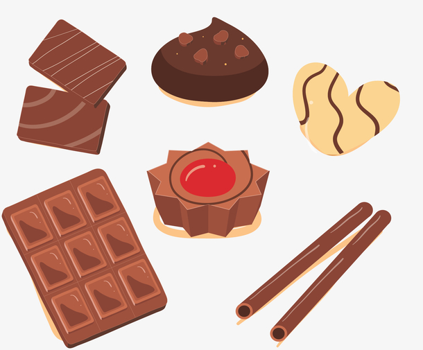 美味卡通巧克力海报