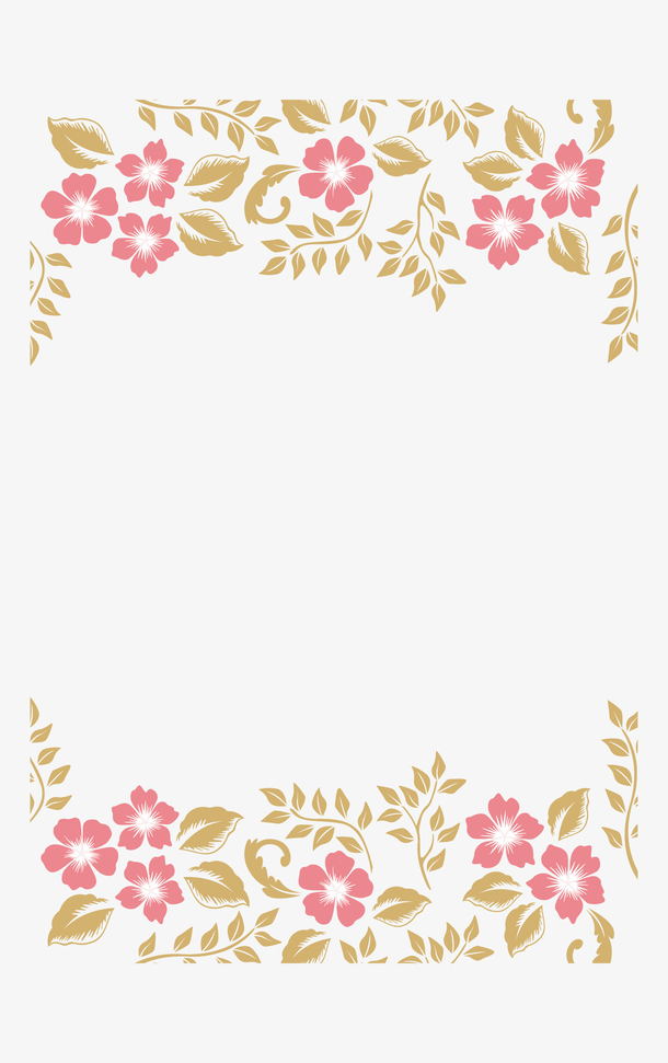 小清新春天花藤边框