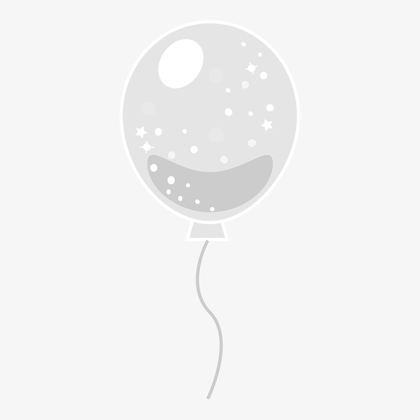 卡通小清新灰色气球