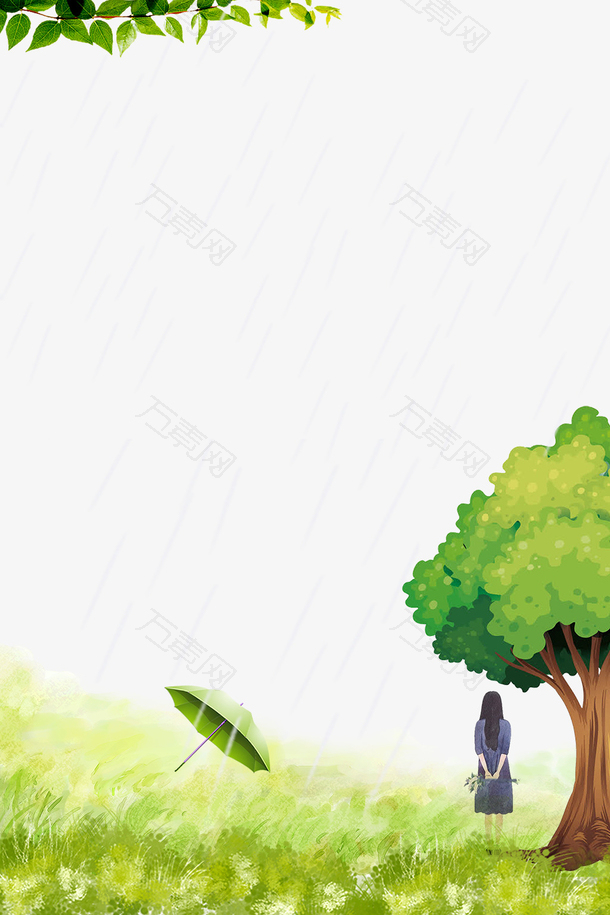 二十四节气之雨水背景