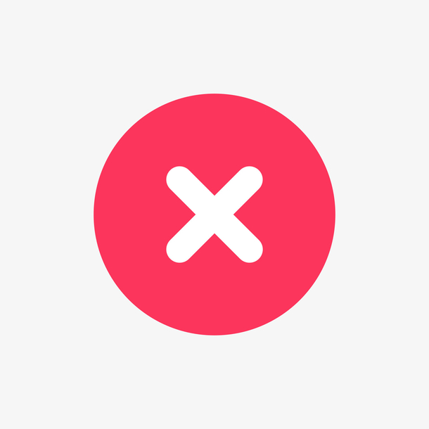 红色圆形错误标签元素