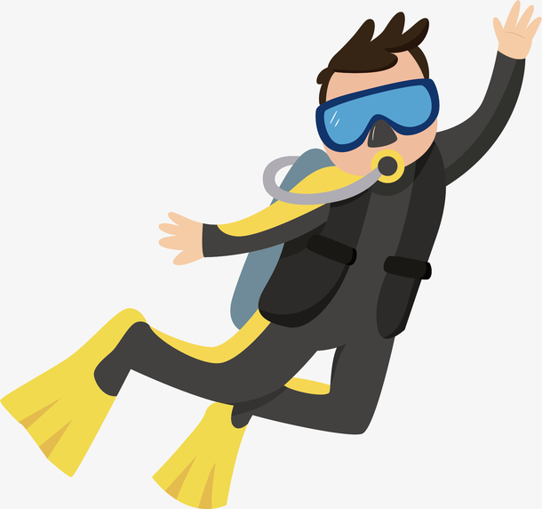 潜水员剪影png元素素材图片下载-万素网