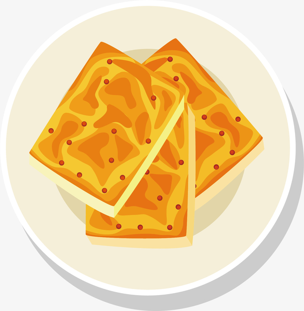 矢量手绘美味苏打饼干