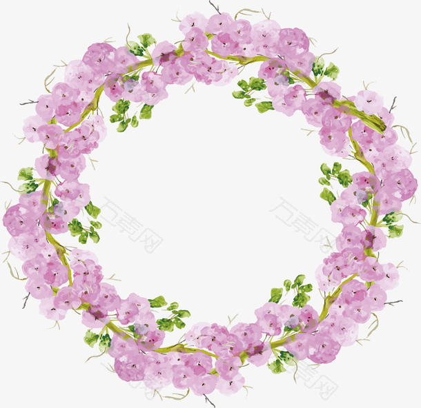 粉红色桃花花环
