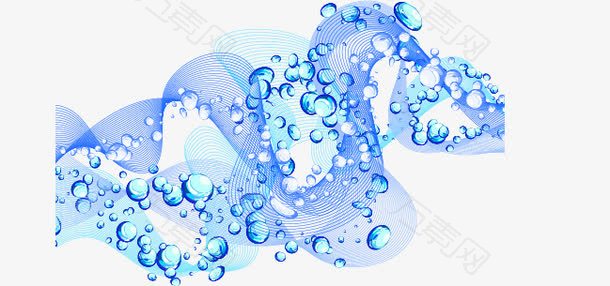 波浪线水泡矢量素材
