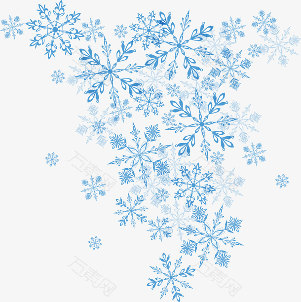 矢量蓝色雪花