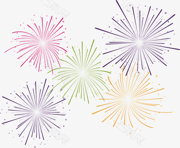 狂欢晚会的烟花