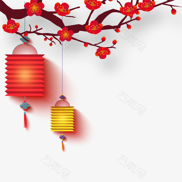 元宵节梅花枝花灯设计