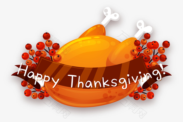 感恩节火鸡鸡肉标签