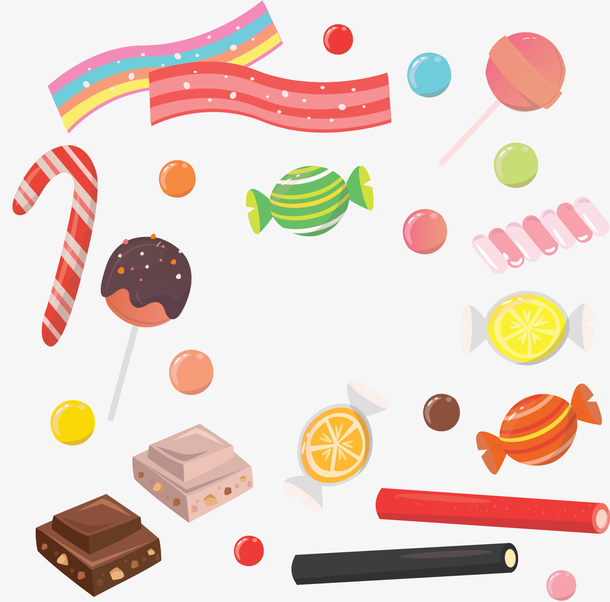 卡通螺旋圆形糖果