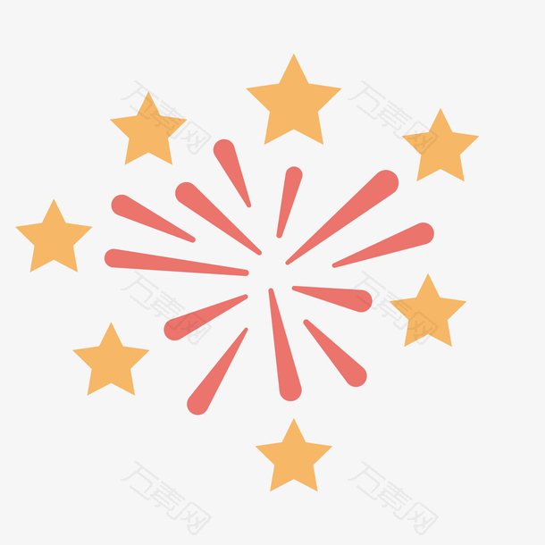 扁平化烟花PNG下载