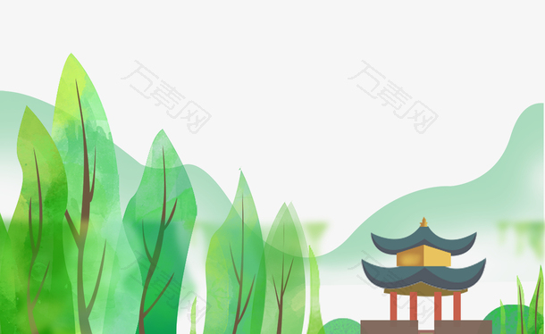 卡通手绘春天旅行