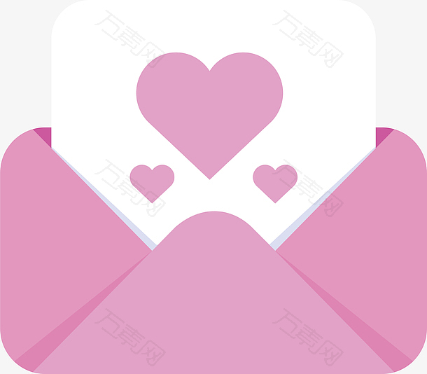 粉红色甜蜜的情书