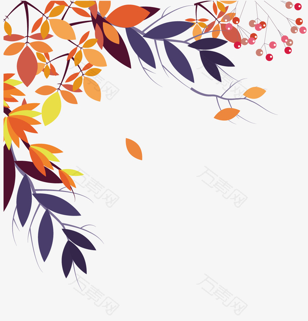 二十四节气立秋秋分叶子