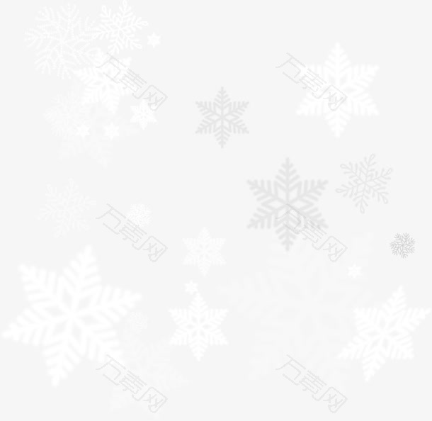 白色雪花矢量素材