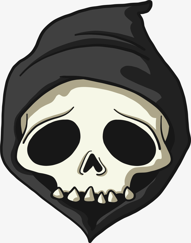 卡通万圣节的骷髅