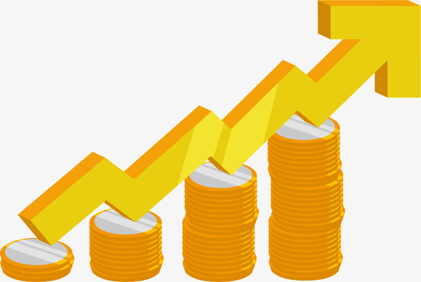 矢量图财富闪电般上升