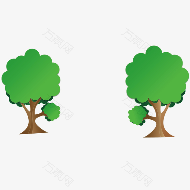 折纸设计矢量大树