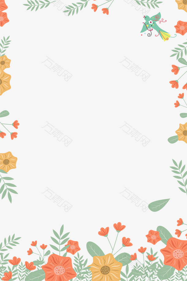 二十四节气之春分花草主题创意边