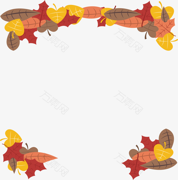 秋天落叶边框