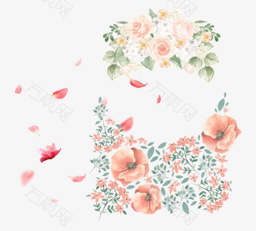手绘装饰花束