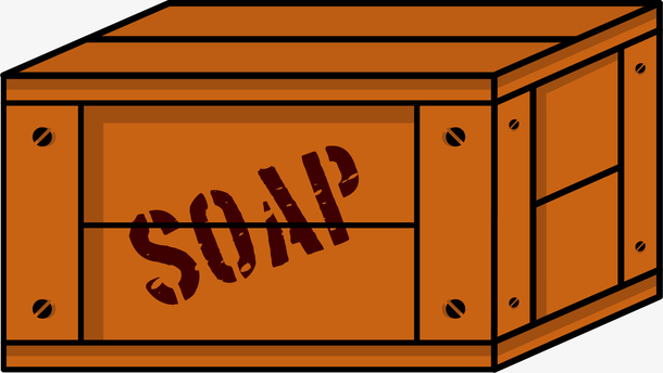 立体方形木箱卡通肥皂盒子