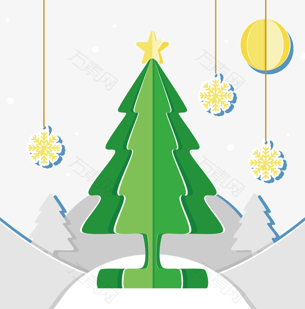 创意立体折纸圣诞树