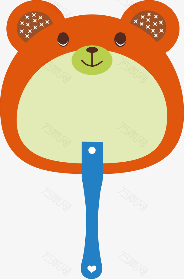 卡通形状扇子免抠元素图片 元素素材 万素网