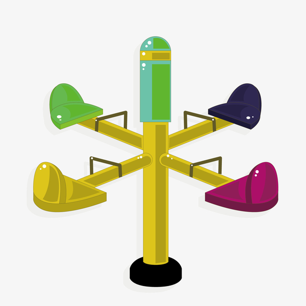 卡通玩具旋转座椅