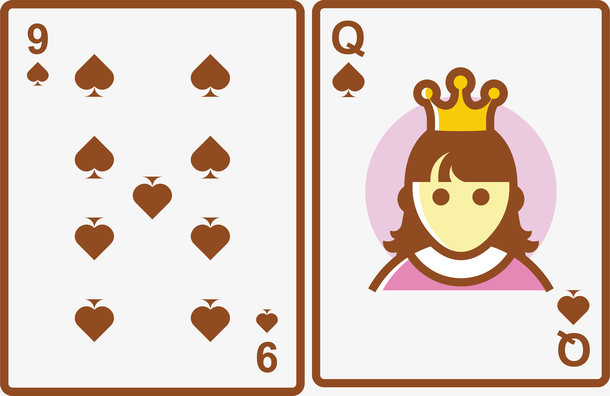 卡通扁平魔术扑克牌素材矢量图片