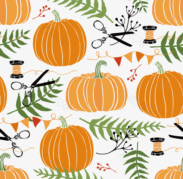 秋天南瓜花纹