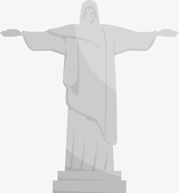 矢量图白色的雕塑