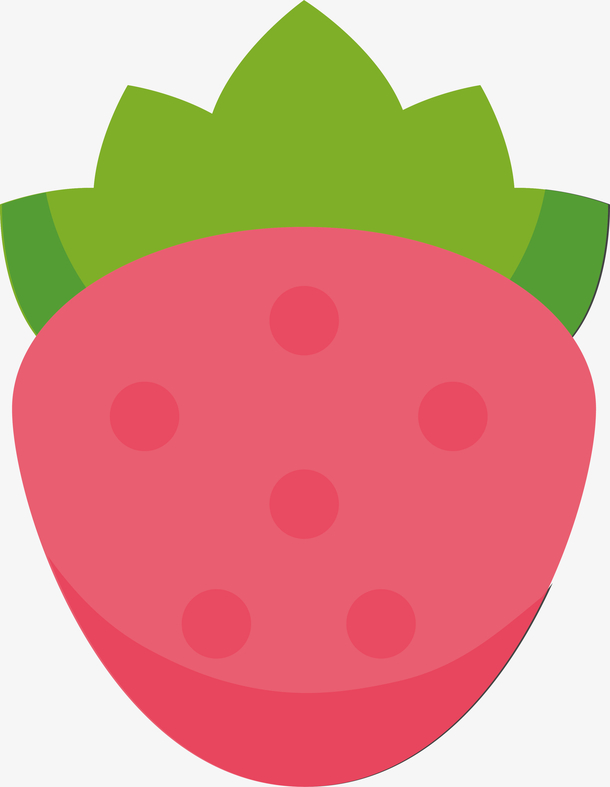 手绘卡通草莓矢量素材