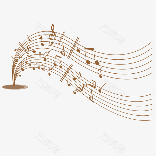 音乐曲线声线矢量素材
