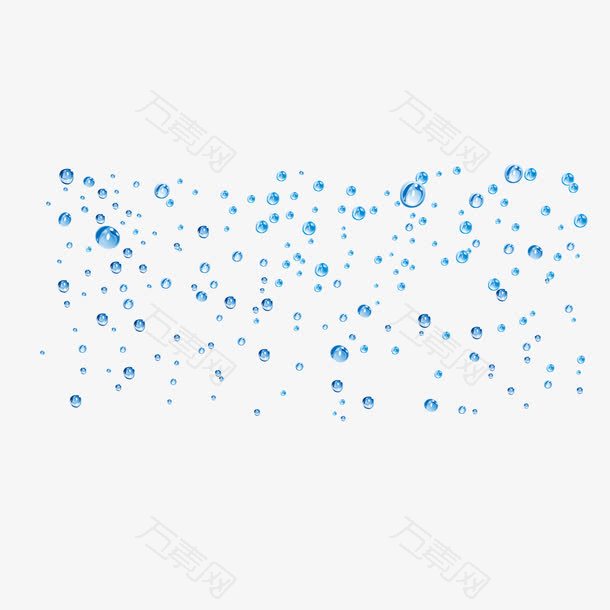 矢量散落的水泡动态水珠