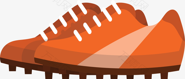 足球比赛橘色球鞋