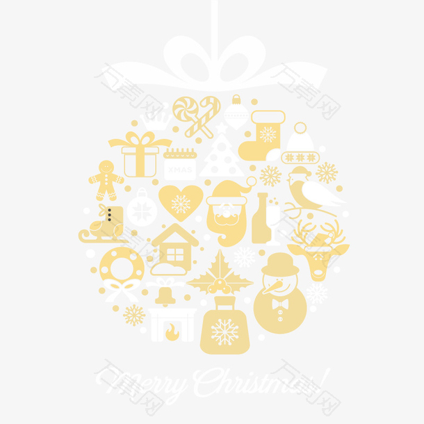 矢量金色圣诞节