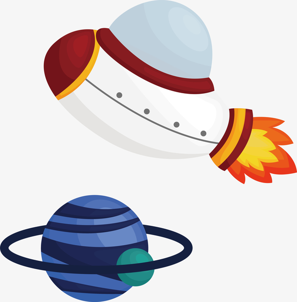 卫星火箭航天航空科技矢量素材