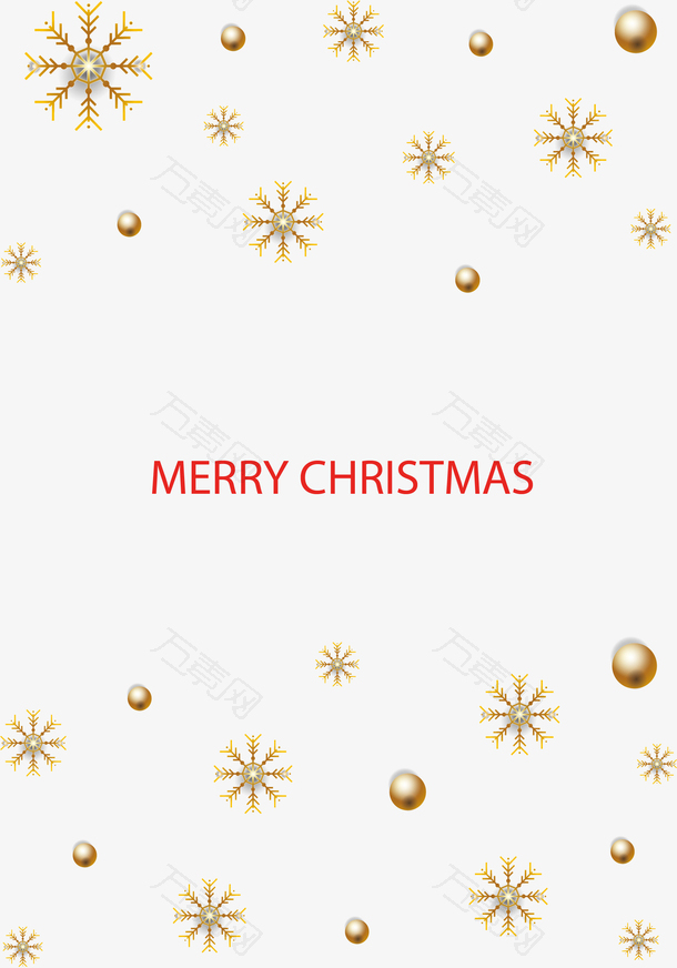 金色圣诞雪花