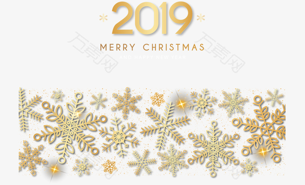 金色雪花2019新年