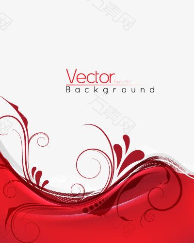 红色矢量纹理边框