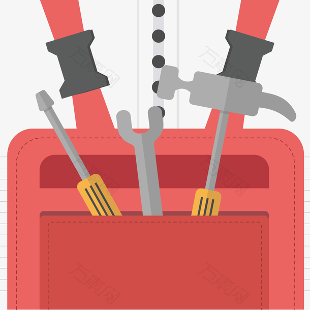 五一国际劳动节卡通工具包矢量素