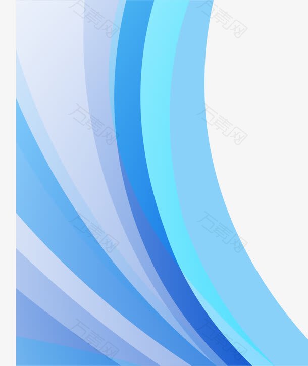 蓝色渐变波浪线