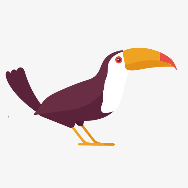 矢量卡通大嘴乌鸦