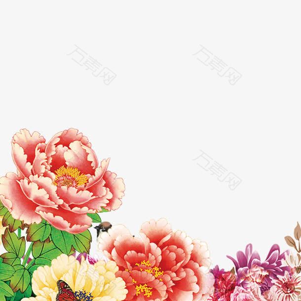 牡丹花菊花装饰