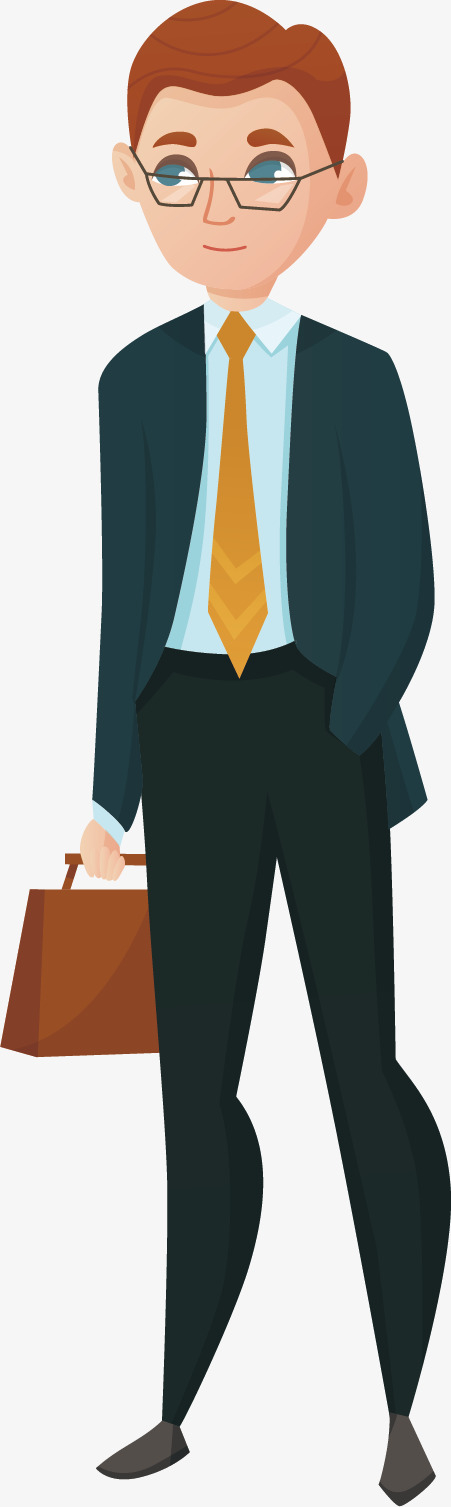 矢量图戴眼镜的男人