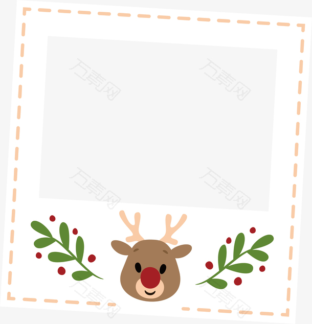 圣诞节卡通驯鹿相框