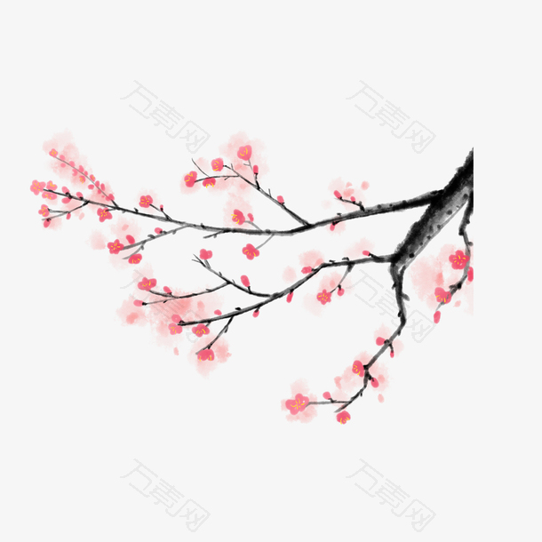 中国风梅花卡通素材