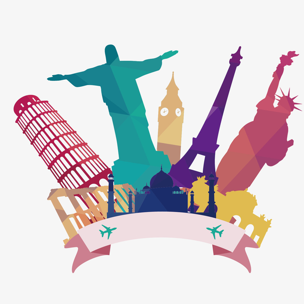 埃菲尔铁塔圆圈图案矢量