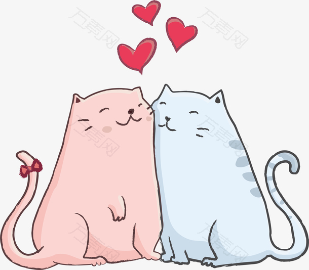 甜蜜的情侣小猫